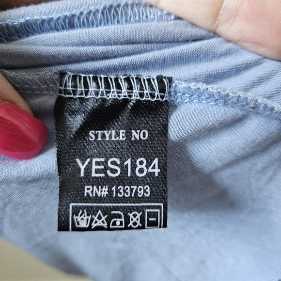 POL Pol Light Blue Sleeveless Fringe Tank Top M - Picture 4 of 8